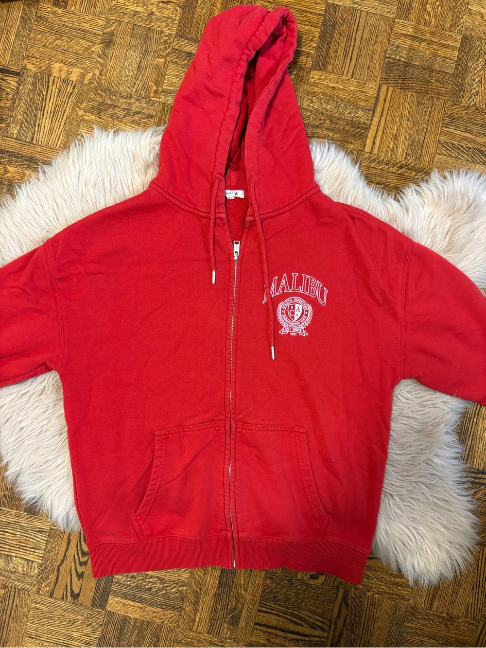 Garage Red Malibu Zip-Up Hoodie